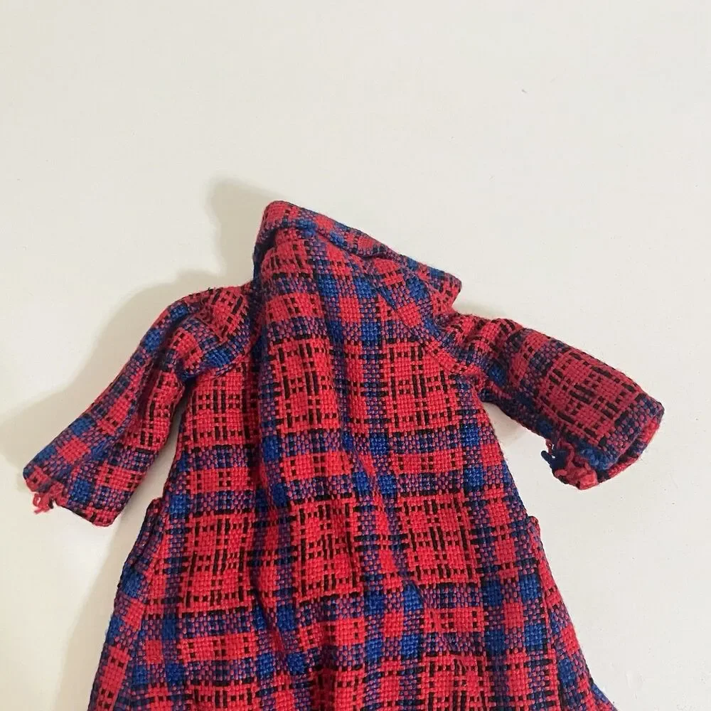 Vintage Remco Libby Littlechap Doll Clothes Red Plaid Coat and Skirt Japan